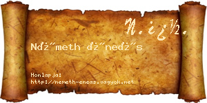 Németh Éneás névjegykártya